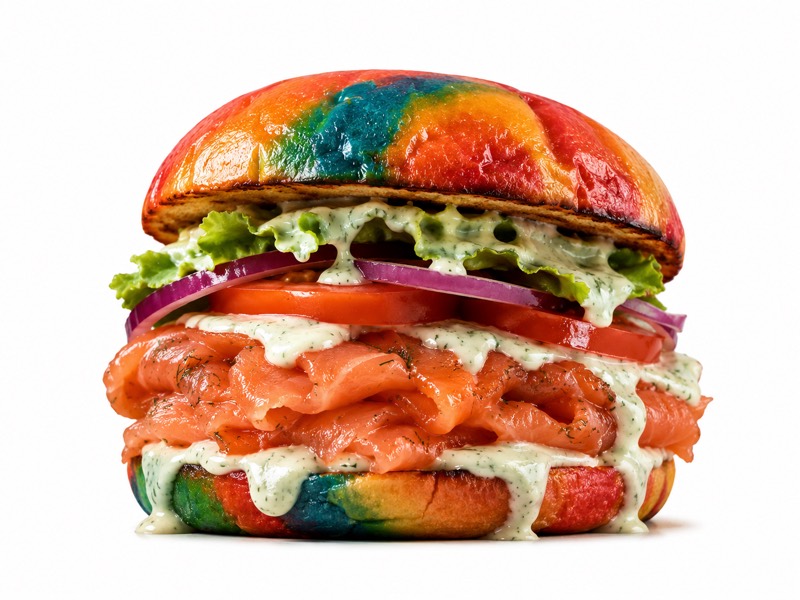 Burger Multicolor Saumon